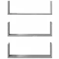 Étagères murales 3 pcs sonoma gris 58x18x18 cm bois ingénierie