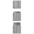 Étagères murales 3 pcs sonoma gris 58x18x18 cm bois ingénierie