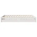 Cadre de lit sans matelas blanc 120x190 cm bois de pin massif