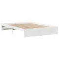 Cadre de lit sans matelas blanc 120x190 cm bois de pin massif
