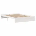 Cadre de lit sans matelas blanc 120x190 cm bois de pin massif