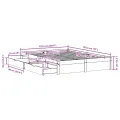 Cadre de lit sans matelas blanc 120x190 cm bois de pin massif