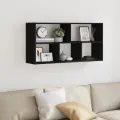 Étagère murale noir 100x25x50 cm bois d'ingénierie