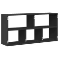 Étagère murale noir 100x25x50 cm bois d'ingénierie