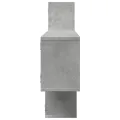 Étagère murale gris béton 167,5x18x68 cm bois d'ingénierie