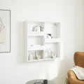 Armoire murale blanc 80x15x80 cm bois d'ingénierie
