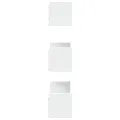 Étagères murales 3 pcs blanc bois d'ingénierie
