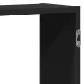 Étagère murale noir 159x18x65 cm bois d'ingénierie