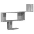 Étagère murale sonoma gris 100x15x70 cm bois ingénierie