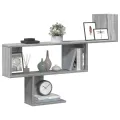 Étagère murale sonoma gris 100x15x70 cm bois ingénierie