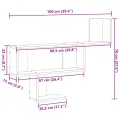 Étagère murale sonoma gris 100x15x70 cm bois ingénierie