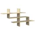Étagère murale chêne sonoma 124,5x18x60,5 cm bois d'ingénierie