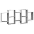 Étagère murale gris béton 159x18x65 cm bois d'ingénierie