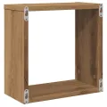 Étagères cube murales 6 pcs chêne artisanal bois d'ingénierie