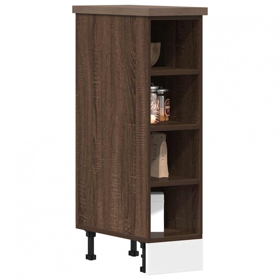 Armoire de plancher chêne marron 20x44,5x81,5cm bois ingénierie