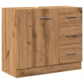 Armoire d'évier chêne artisanal 63x30x54 cm bois d'ingénierie