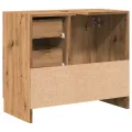 Armoire d'évier chêne artisanal 63x30x54 cm bois d'ingénierie