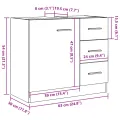 Armoire d'évier chêne artisanal 63x30x54 cm bois d'ingénierie
