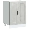 Armoire de cuisine Porto gris béton bois d'ingénierie