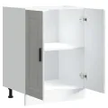 Armoire de cuisine Porto gris béton bois d'ingénierie