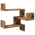 Étagères d'angle murales 2 pcs vieux bois 40x40x49,5 cm
