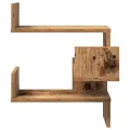 Étagères d'angle murales 2 pcs vieux bois 40x40x49,5 cm