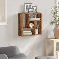 Étagère murale vieux bois 45x16x45 cm bois d'ingénierie