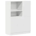 Ensemble d'armoires de cuisine 2 pcs blanc bois d'ingénierie