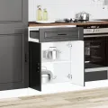 Armoire de cuisine Porto noir bois d'ingénierie