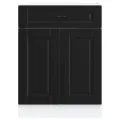 Armoire de cuisine Porto noir bois d'ingénierie