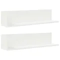 Étagères murales 2 pcs blanc 75x16,5x16,5 cm bois d'ingénierie