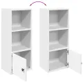 Bibliothèque blanc 31x24x77 cm bois d'ingénierie