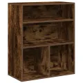 Bibliothèque chêne fumé 60x30x71,5 cm bois d'ingénierie