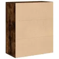 Bibliothèque chêne fumé 60x30x71,5 cm bois d'ingénierie