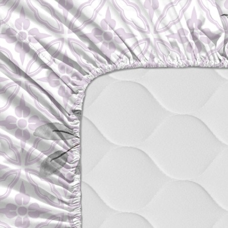 Drap housse HappyFriday Delicate bouquet Multicouleur 180 x 200 x 32 c