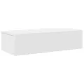 Étagère murale et tiroirs blanc 60x26,5x15 cm bois d'ingénierie