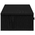 Étagère murale avec tiroirs noir 60x25x15 cm bois d'ingénierie