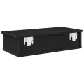 Étagère murale avec tiroirs noir 60x25x15 cm bois d'ingénierie