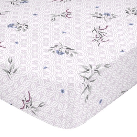 Drap housse HappyFriday Delicate bouquet Multicouleur 105 x 200 x 32 c
