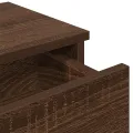 Étagère murale avec tiroirs chêne marron bois d'ingénierie