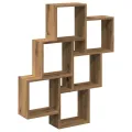 Étagère murale sous forme de cube chêne artisanal 78x15x93 cm