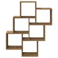 Étagère murale sous forme de cube chêne artisanal 78x15x93 cm