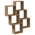 Étagère murale sous forme de cube chêne artisanal 78x15x93 cm