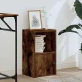 Bibliothèque chêne fumé 31x24x52 cm bois d'ingénierie