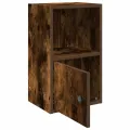 Bibliothèque chêne fumé 31x24x52 cm bois d'ingénierie