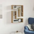 Étagères cube murales 2 pcs chêne artisanal bois d'ingénierie