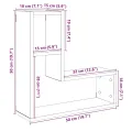Étagères cube murales 2 pcs chêne artisanal bois d'ingénierie