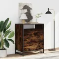 Commode chêne fumé 70x41x70 cm bois d'ingénierie
