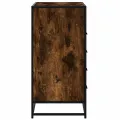 Commode chêne fumé 70x41x70 cm bois d'ingénierie