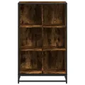 Bibliothèque chêne fumé 65,5x33x107,5 cm bois d'ingénierie
